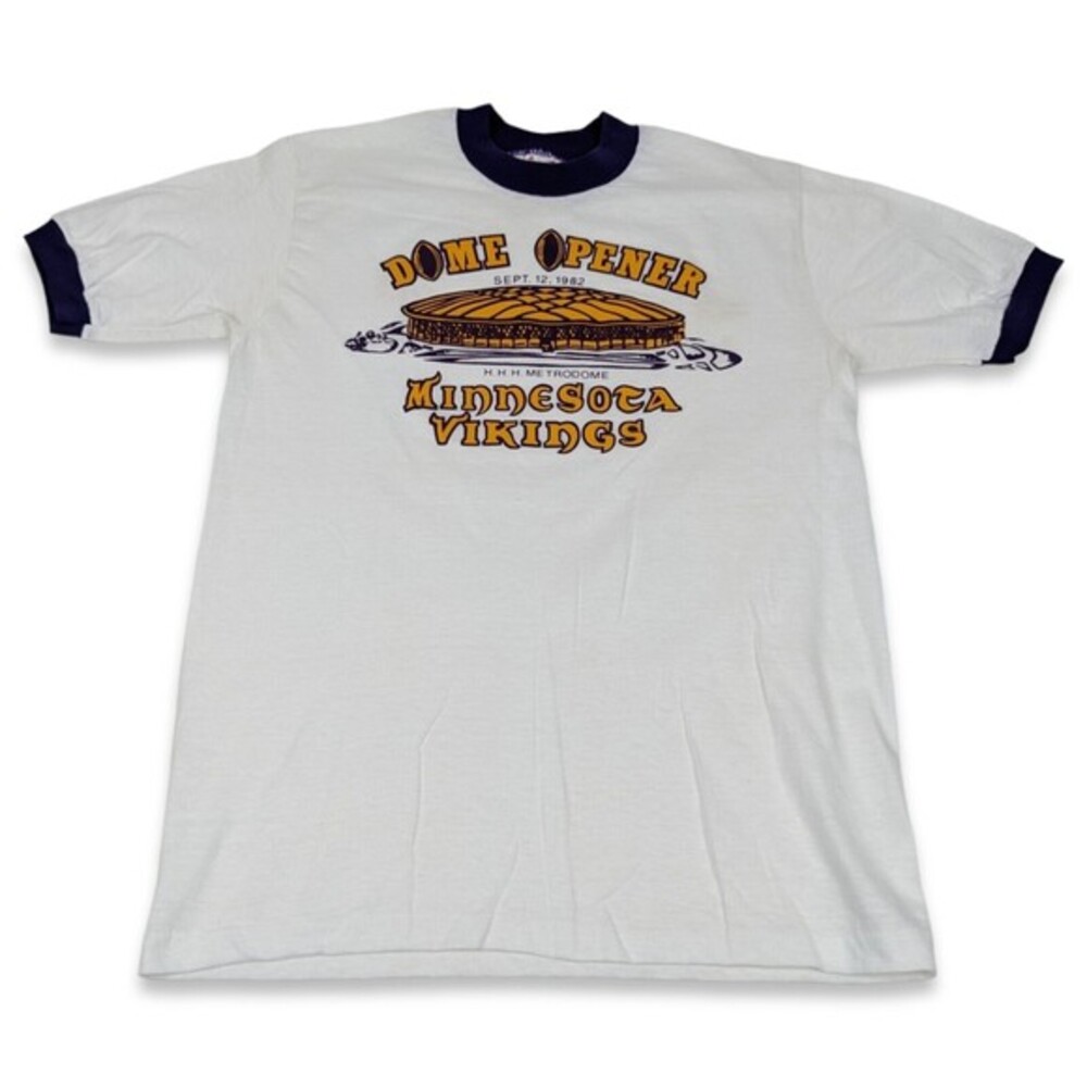RARE Vintage‎ 1982 NFL Minnesota Vikings Dome Opener Shirt 80s football